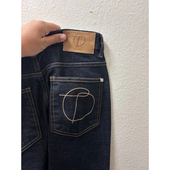 TheOpen Product Open YY Jeans Women's size 3 size 30 Dark wash blue Button Ankle - Picture 4 of 4